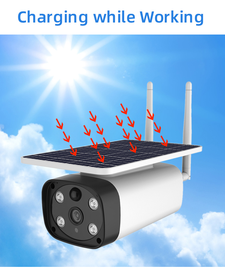 2MP HD 4g wifi solar IP camera infrared vision outdoor